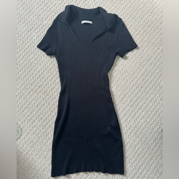 Abercrombie Black Knitted Collared Dress - Size S - Picture 3 of 4